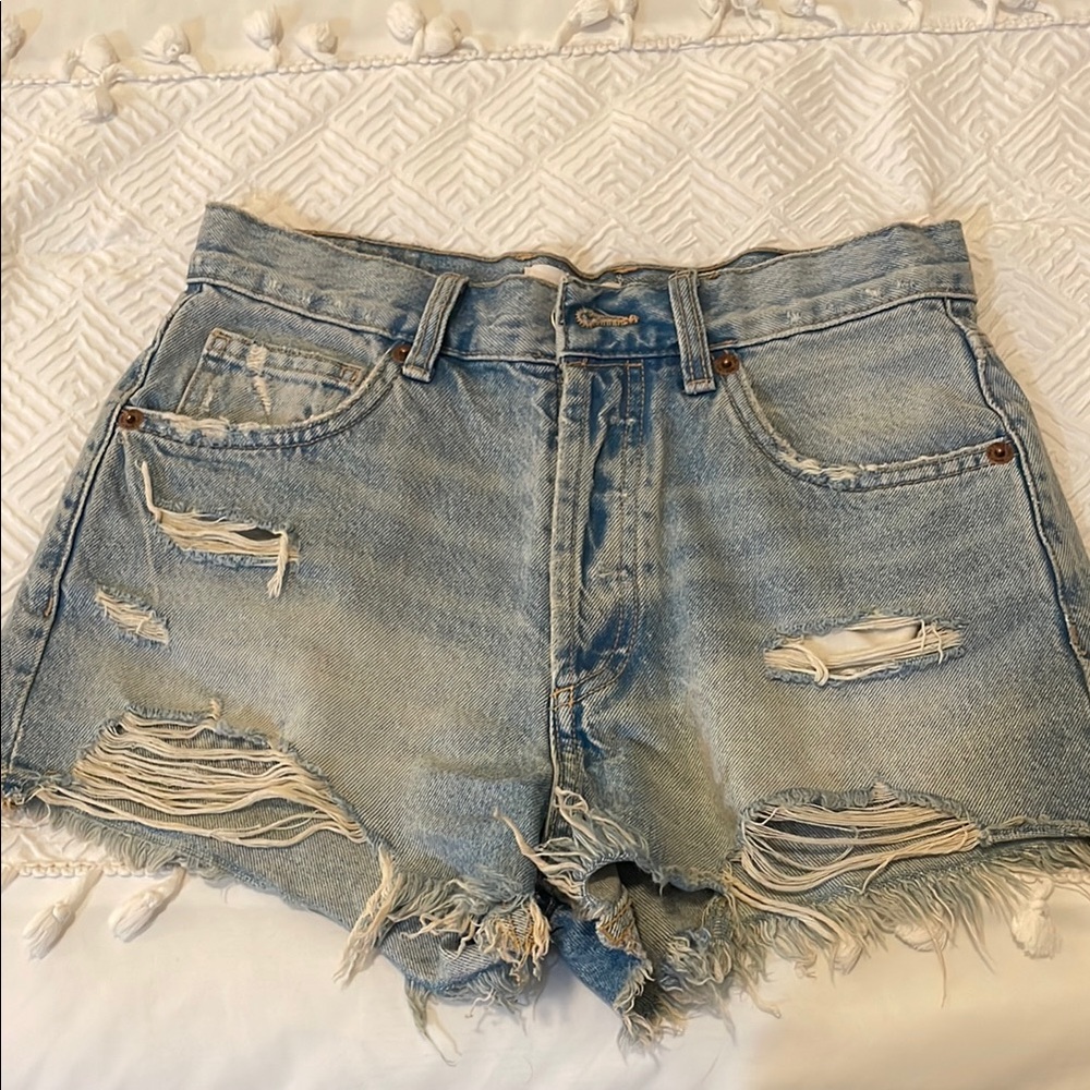 Distressed Denim Shorts size 24